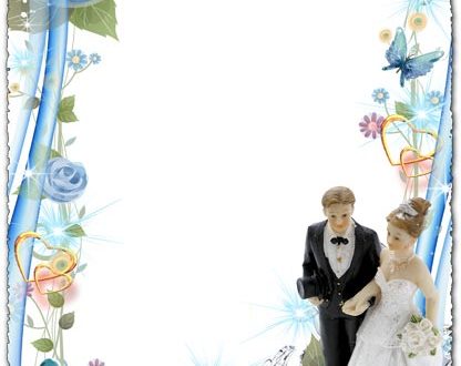 Photoshop frame with blue design