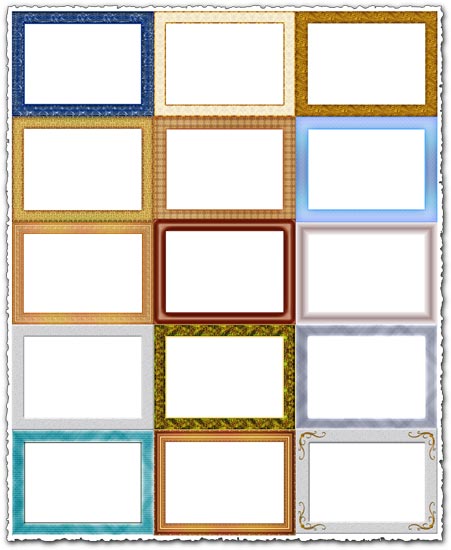Png wooden frames collection