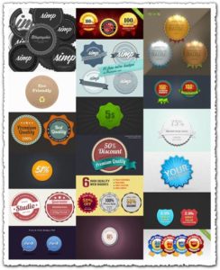 Photoshop layered badges design