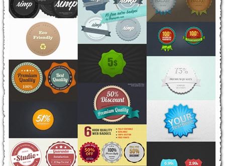 Photoshop layered badges design