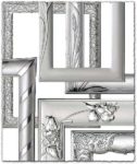 Silver photo frames for Photoshop
