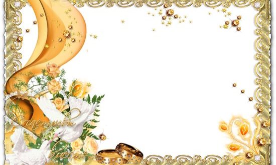 Photoshop wedding frame template