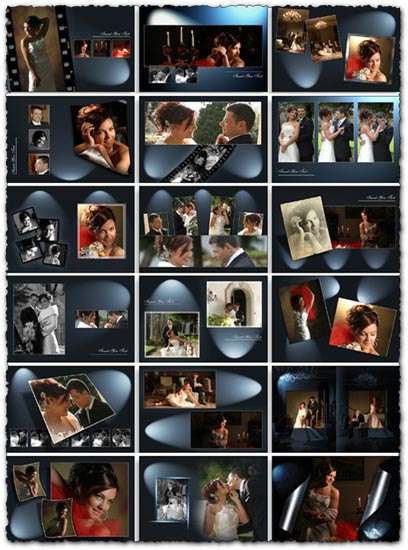 20 Photoshop wedding frame albums