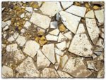 Broken tiles in dirt textures