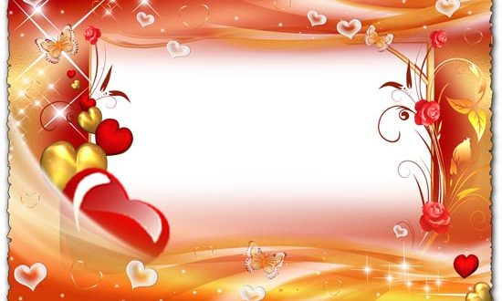 Png floral hearts frames