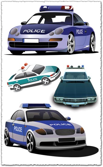 Police car vector templates Police car vector templates