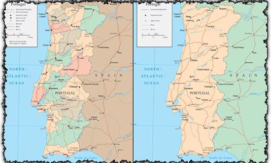 Portugal map vector