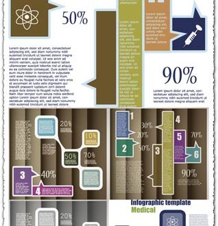 Presentation templates infographics vector