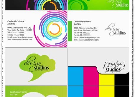 Print studio business cards vectors
