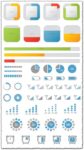 Progress bars icons and loaders vector