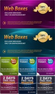 Promotional web banners for Photoshop