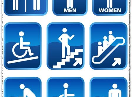 Public places vector icons