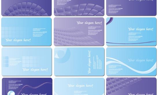 Purple business cards design
