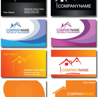 Real estate business card vectors