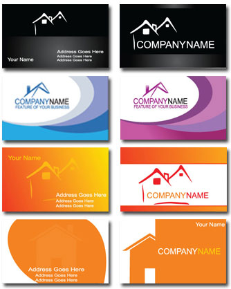 Real estate business card vectors