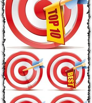 Red aim target vectors