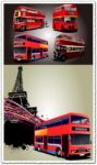 Red London buses vectors