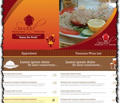Restaurant menu card vector
