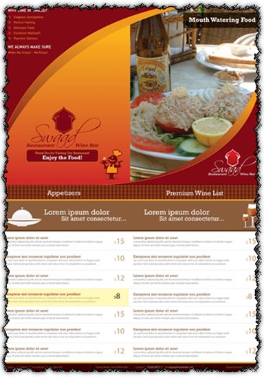 Restaurant menu card vector