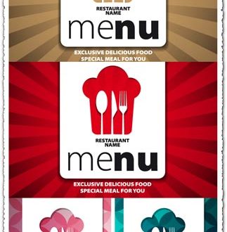 Restaurant business covers vector