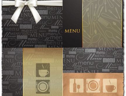 Restaurant menu booklet design vector