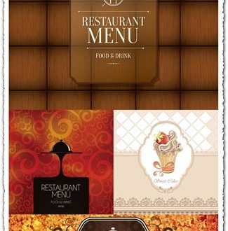 Restaurant menu cover as vintage design