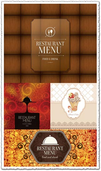 Restaurant menu cover as vintage design