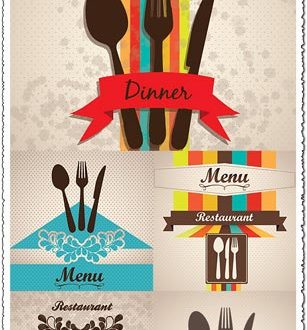 Restaurant menu cover vector