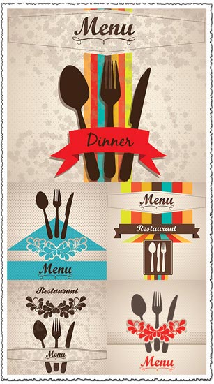 Restaurant menu cover vector