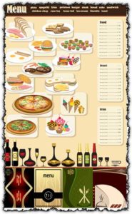 Restaurant menu template vectors