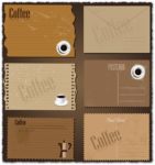 Retro coffee envelopes and letterheads vectors