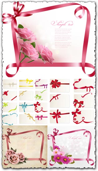 Ribbons and frames vectors