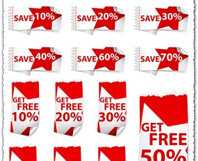 Ripped discount label vectors