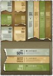 Ripped paper banners eps vectors