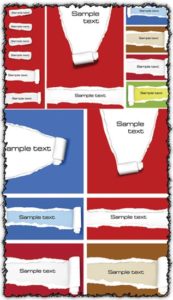 Ripped papers template vectors