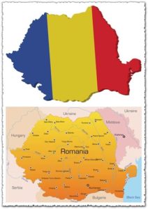 Romania vector map