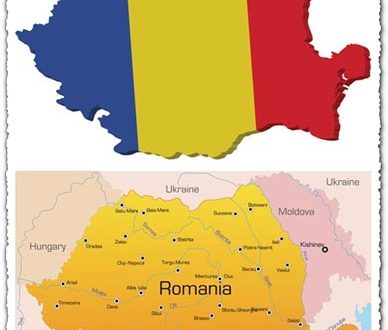 Romania vector map
