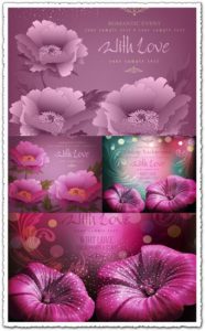 Romantic events vector cards