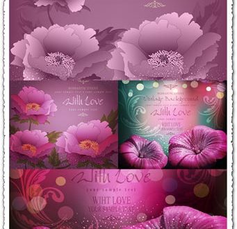 Romantic events vector cards