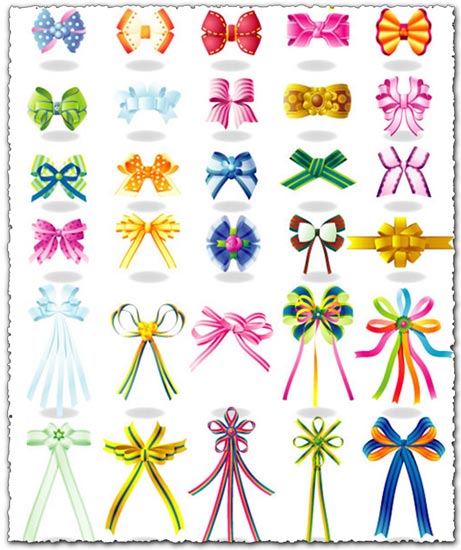 Ribbons and rosettes in eps vector format