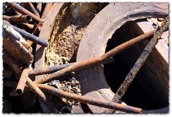 Rusty scrap metal textures