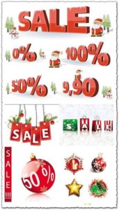 Sales concept vectors for Christmas