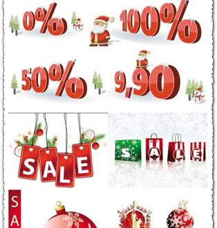 Sales concept vectors for Christmas