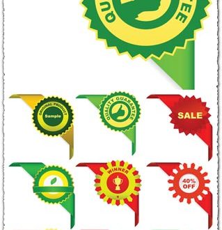 Sales corner ribbons vector