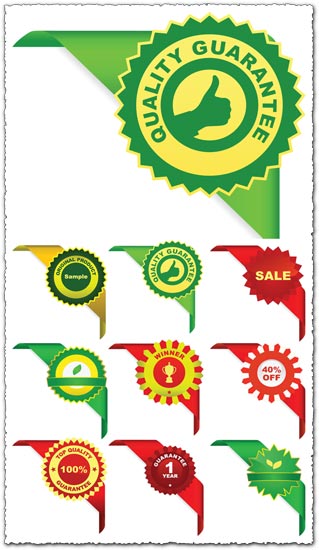 Sales corner ribbons vector