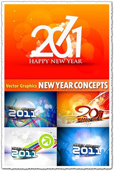 Abstract new year vector concepts