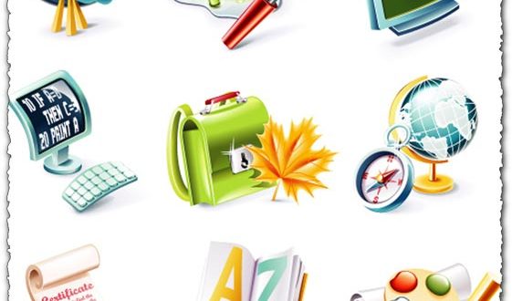 School vector icons