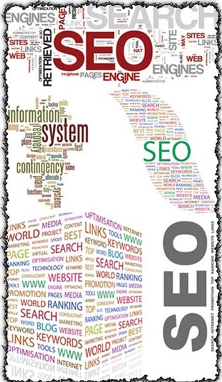 SEO word collage vectors