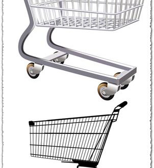 Shopping trolley vectors