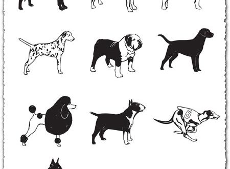 Dog silhouette vector